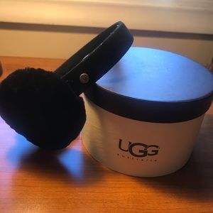 Ugg black fur ear muffs!